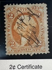 US REVENUE STAMP SC#R8C -- USED, F/VF NH Pen Cancel 