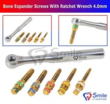 NEW Bone Expander Kit 5 PCS Screws Dental Implant/Free Ratchet Wrench 4.0mm UK