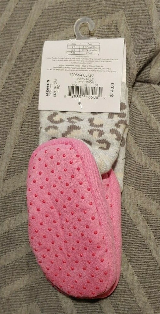 New Infant Slipper Socks Jumping Beans 6-12 mth Fox,Sloth,Cat,Dino
