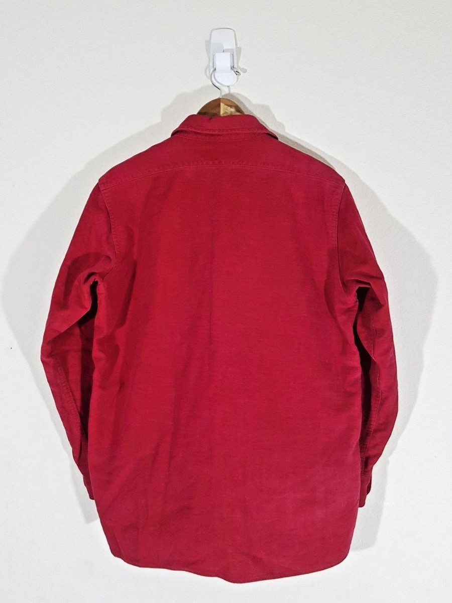 Chemise Heritage Eddie Bauer Chamois Flanelle Rouge XL-TALL - Fabriquée USA