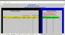 Checkbook Register Excel Spreadsheet, For PC or Android + FREE Budget Template