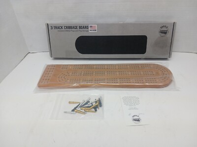 Quality Cribbage Board by Gapple, Durable Solid Aluminum, Gold Color