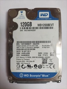 💻Western Digital 2,5" HDD Festplatte 120GB WD1200BEVT Scorpio Blue 5400RPM 8MB