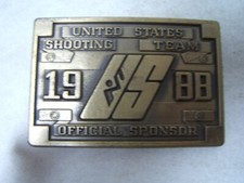 United States Shooting Team Seoul Korea 1988 Olympics Belt Buckle