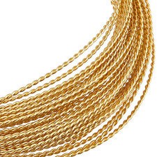 20 Gauge 23Ft Tarnish Resistant Brass Craft Wire Round Twist Gold Jewelry Wi...