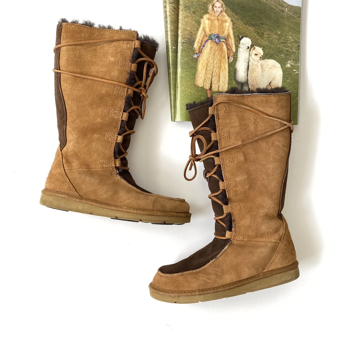 Ugg tall clearance lace up boots