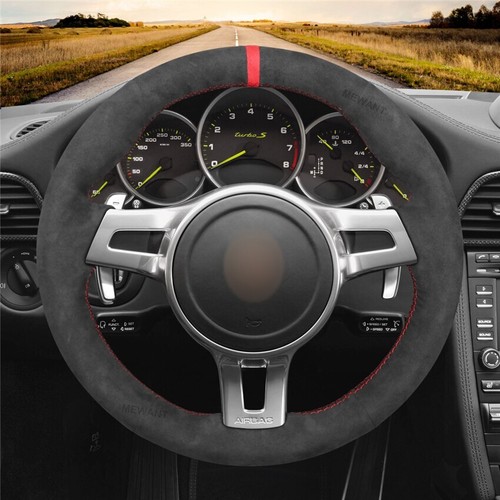 Cubierta de volante Alcantara para Porsche 911 991 Boxster 981 Panamera J - Imagen 18 de 20
