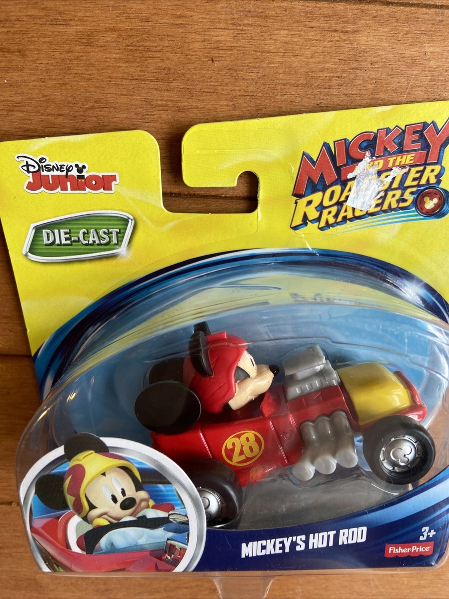 MICKEY Mouse Hot Rod Die-Cast FISHER PRICE NEW NIP Roadster Racers