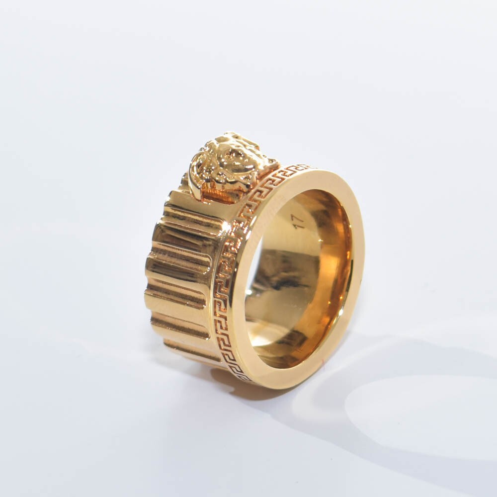 SALE Versace Ring Medusa Gold METAL 1010470 Size 17, 21, 23 Men's
