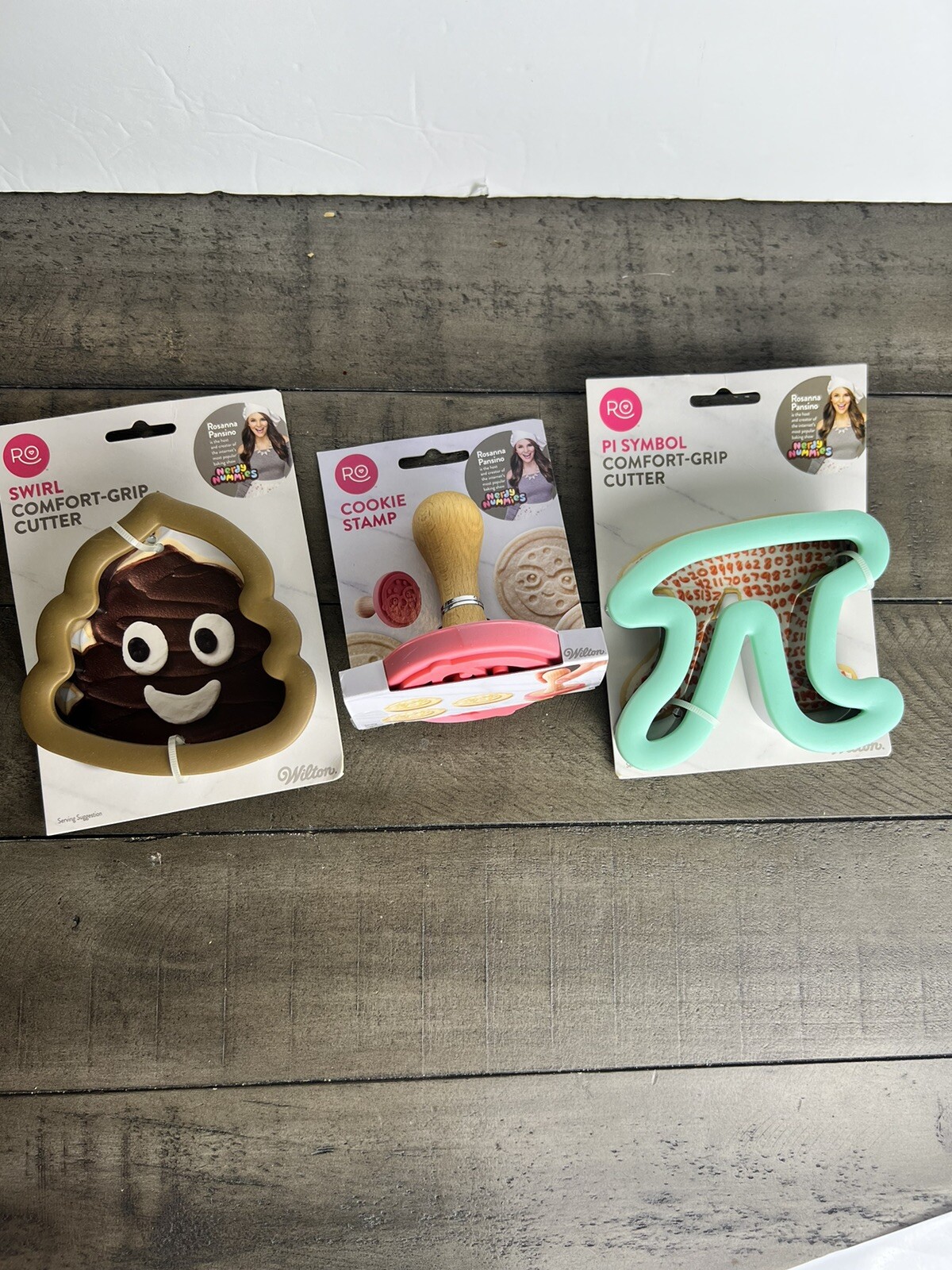 Lot Of 3 Rosanna Pansino Cookie Cutters