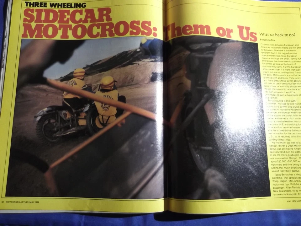 MOTOCROSS ACTION MAGAZINE-MAY 1978-HUSKY 390CR-CAL WINTER SERIES-SIDECAR-VINTAGE - Image 4 of 4
