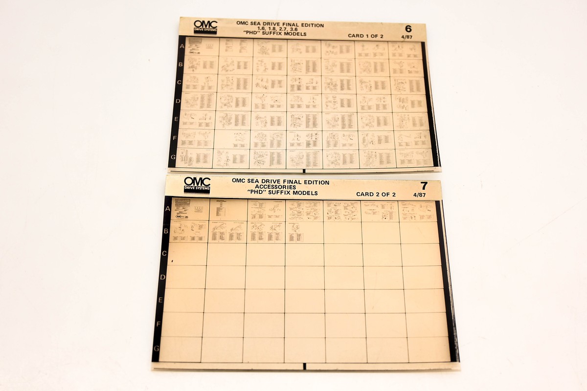 OMC XZA020-76 Sea Drive 4/1987 Final Edition #6,7 Microfiche Lot