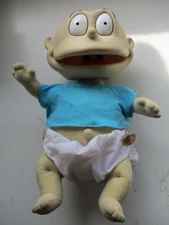 Rugrats Tommy Pickles 1996 Viacom Talking Plush Toy 14" Mattel Works Nickelodeon