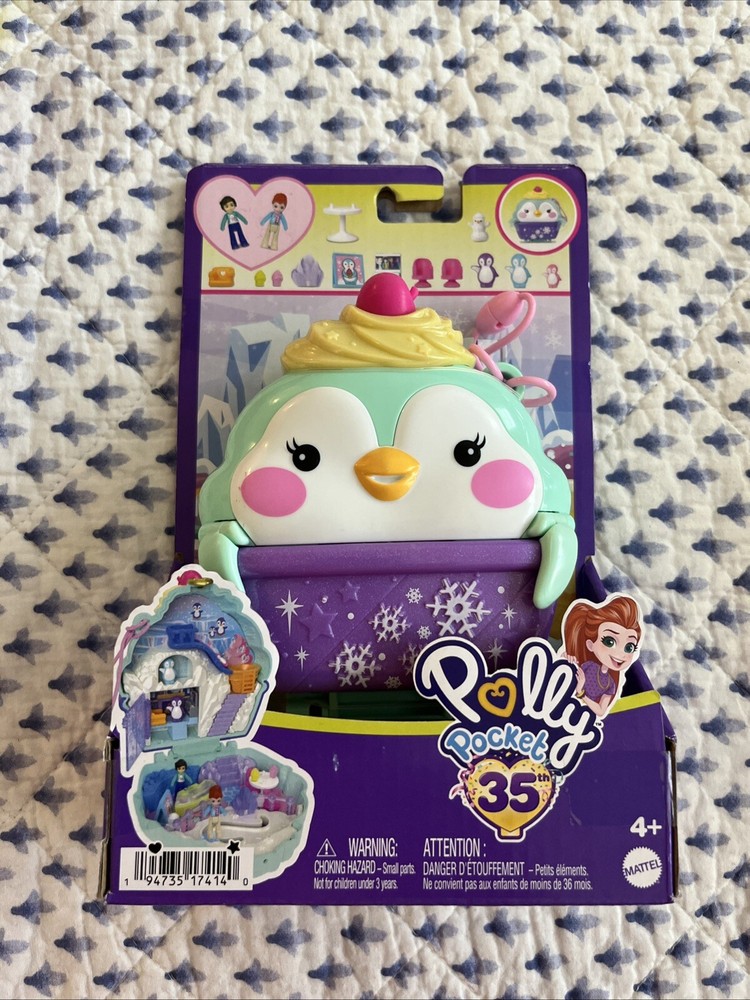 Polly Pocket 35th Anniversary Dolls & Playset, Snow Sweet Penguin Compact