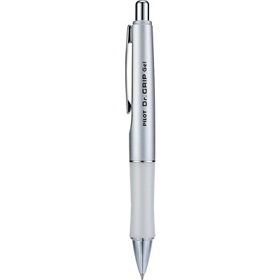 Pilot Dr. Grip Limited Retractable Rolling Ball Gel Pen Fine Point Platinum slv
