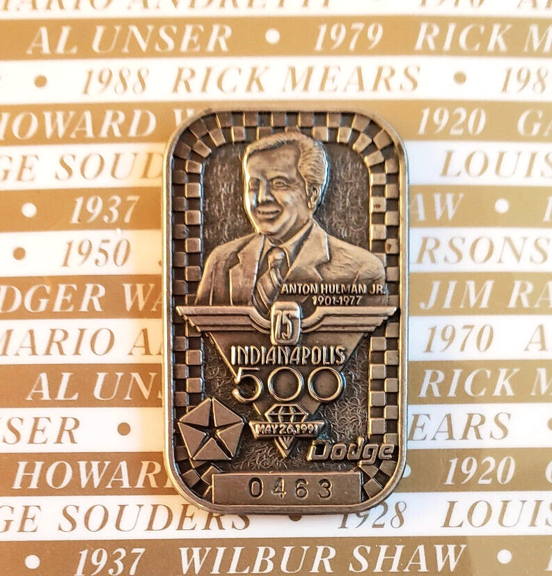 1991 Indy 500 SILVER Badge #0463  w/ *VIP* BUC #99 - PROGRAM/STARTING FIELD! - Image 3 of 4