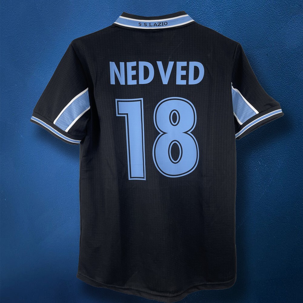 S.S. LAZIO 1998 SHORT SLEEVE AWAY JERSEY WITH SERIE A PATCH