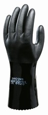 Showa 660 ESD Black Oil PVC Fully Coated Chemical Resistant Gauntlets 10 XL New