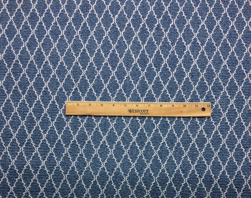 BALLARD DESIGNS MESA OCEAN FRENCH BLUE LATTICE FURNITURE FABRIC BY YARD 54"W - Picture 3 of 6