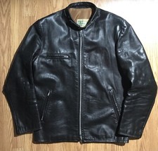 Brimaco 1970s Vintage Cafe Racer Leather Jacket Size 73 Medium Dark Brown 