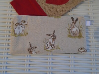 Hase Hasen Federmäppchen klein Make Up Schreibwaren Geschenk Geburtstag Tasche Etuis Tiergeschenk