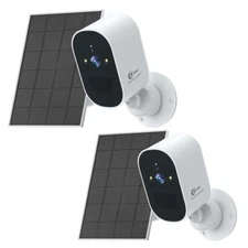 2PK Solar Camera 1080P Outdoor WiFi Wireless Solar Battery Power Security Camera