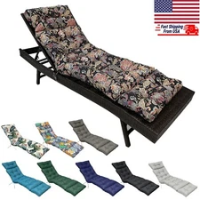 Outdoor Chaise Lounge Chair Cushion Water Resistant Patio Lounge Chair Cushion