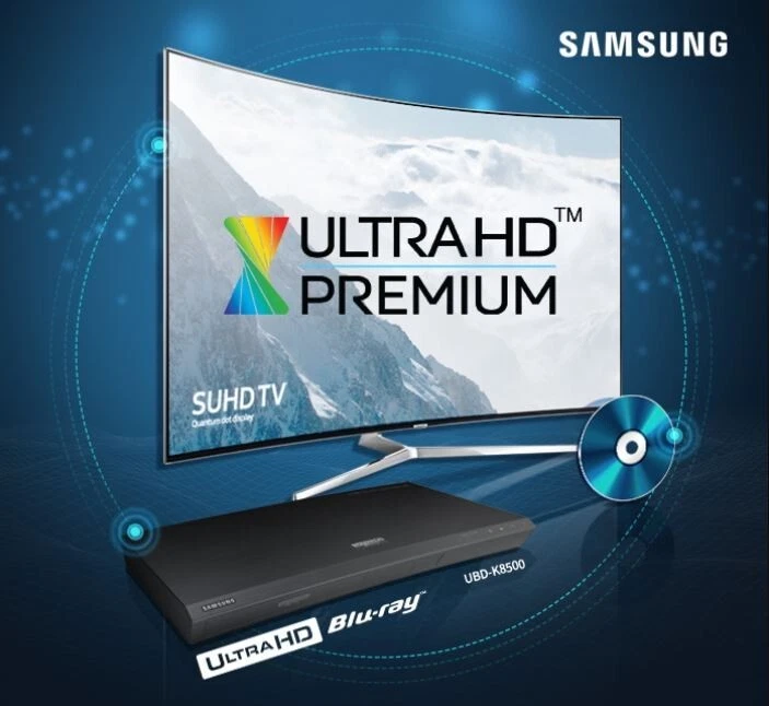 Leitor de disco Blu-ray 3D WIFI ALL Samsung UBD-K8500 4K região livre DVD BD ZONE ABC - Imagem 3 de 4