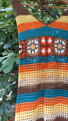 Handmade Cotton Crochet Beach Dress Rasta Backless Halter L | eBay Handmade Cotton Crochet Beach Dress Rasta Backless Halter L | eBay
