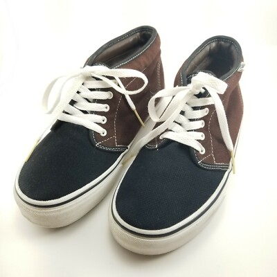 Vans Off The Wall Canvas Mid Top Brown Black Sneakers Mens Womens 