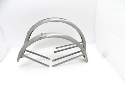 NEW DKW RT100 DE LUXE 1935 & ONWARDS RAW STEEL MUDGUARD SET