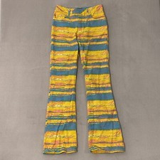 Vintage Karl Kani Multicolor Flare Jeans Women's 8 Pastel Spell Out 80s Rainbow