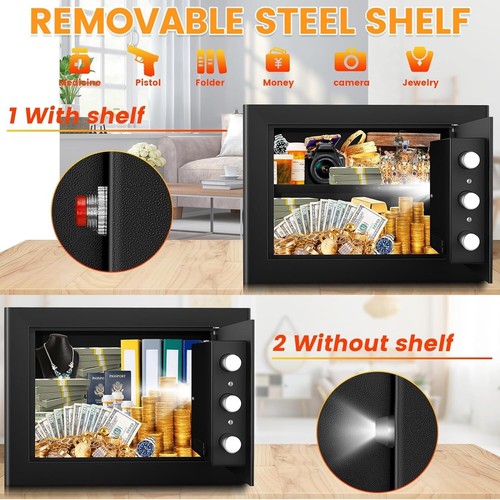1.2 Cu ft Box for Home Use, Fire Safe with Fireproof Document Bag, Digital Se... - Picture 6 of 10
