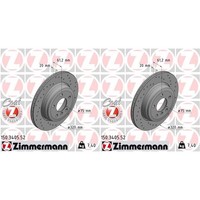 2X Zimmermann Sport Bremsscheiben 320Mm Gelocht Hinten Passend FüR Bmw 5 6
