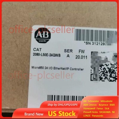 New AB 2080-L50E-24QWB Micro850 24 I/O EtherNet/IP Controller US Free Tax