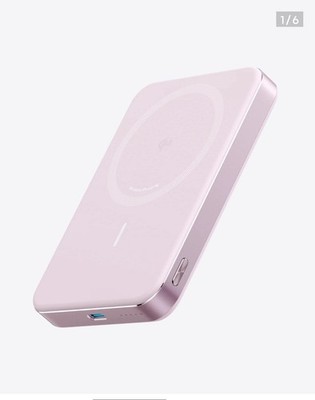 Anker MagGo Power Bank 10000mAh Slim Magnetic Battery Qi2 MagSafe Charging PINK