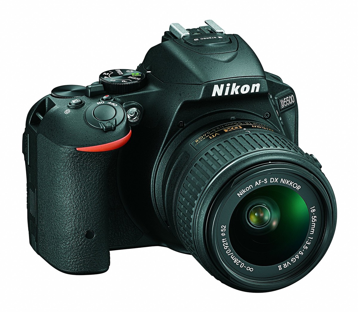 Nikon D D5500 24.2MP Digital SLR Camera - Black (Kit w/ VR II 18