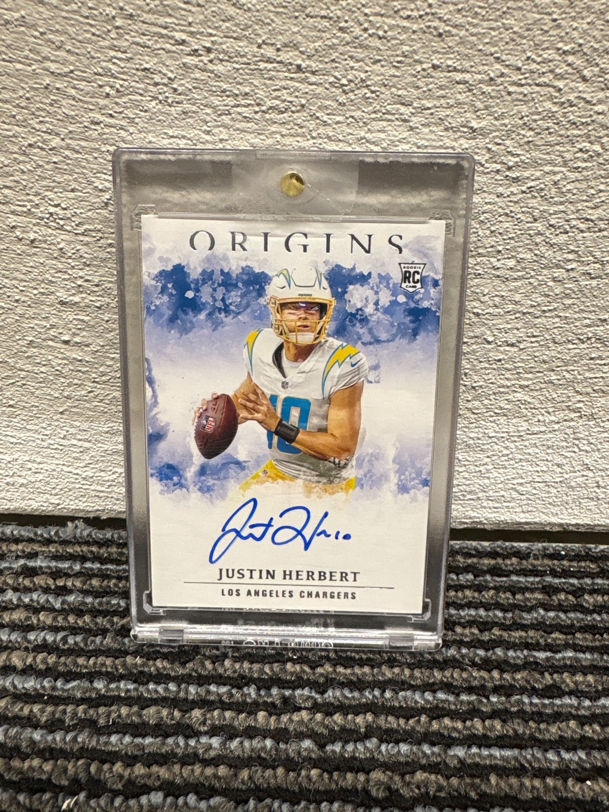 2020 Justin Herbert Origins Rookie Autograph #RAJH RC On-Card AUTO