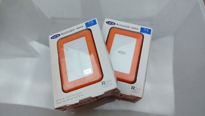 1x LaCie Rugged Mini 1TB Externe Festplatte 301558 USB 3.0 Silber/Orange NEUWARE