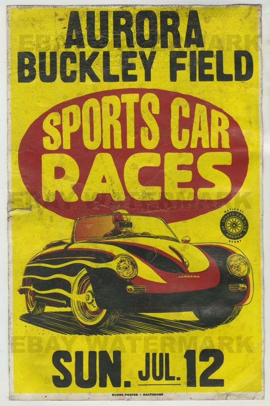 1950s Porsche 356 Convertible D Race Vintage Advertising Poster 11 x 17 Denver