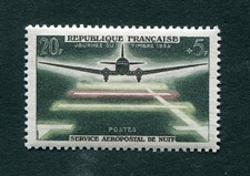 Timbre FRANCE neuf TB** YT n° 1196 - Avion - Service aéropostal de nuit - 1959
