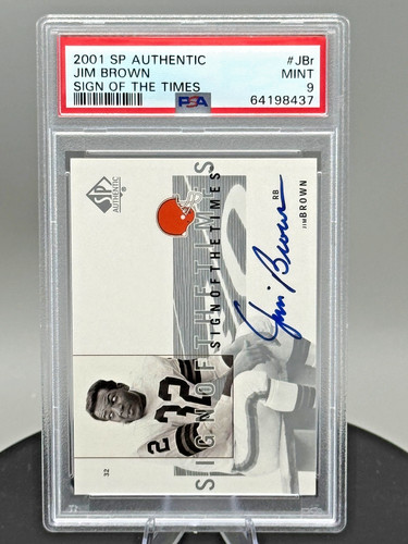 Jim Brown #JBR 2001 SP Authentic Sign of the Times card