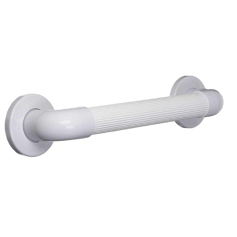 450mm Grab Bar Rail White Straight Perforated 32mm