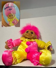 AMAZING Vintage Jumbo Troll Clown Doll Plush 1992 Russ Troll Plush Stuffed 90s