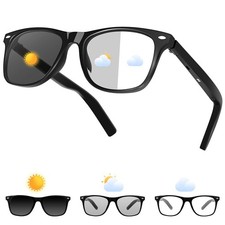 ReyDix Smart Glasses for Men Women, Bluetooth Audio Sunglasses with Color-Change