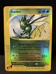 Scyther 57/147 Aquapolis Reverse Holo Pokemon Card