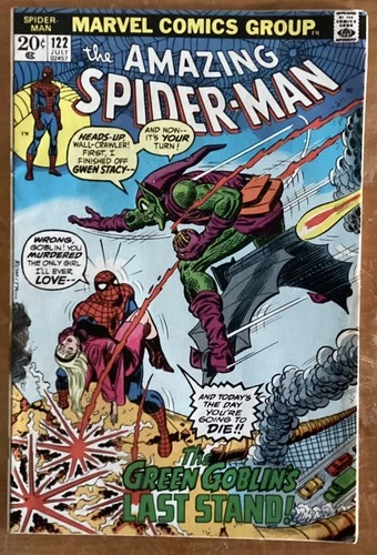 Amazing Spider-Man #122 DEATH OF GREEN GOBLIN KEY Bronze Age Marvel 1973 VG