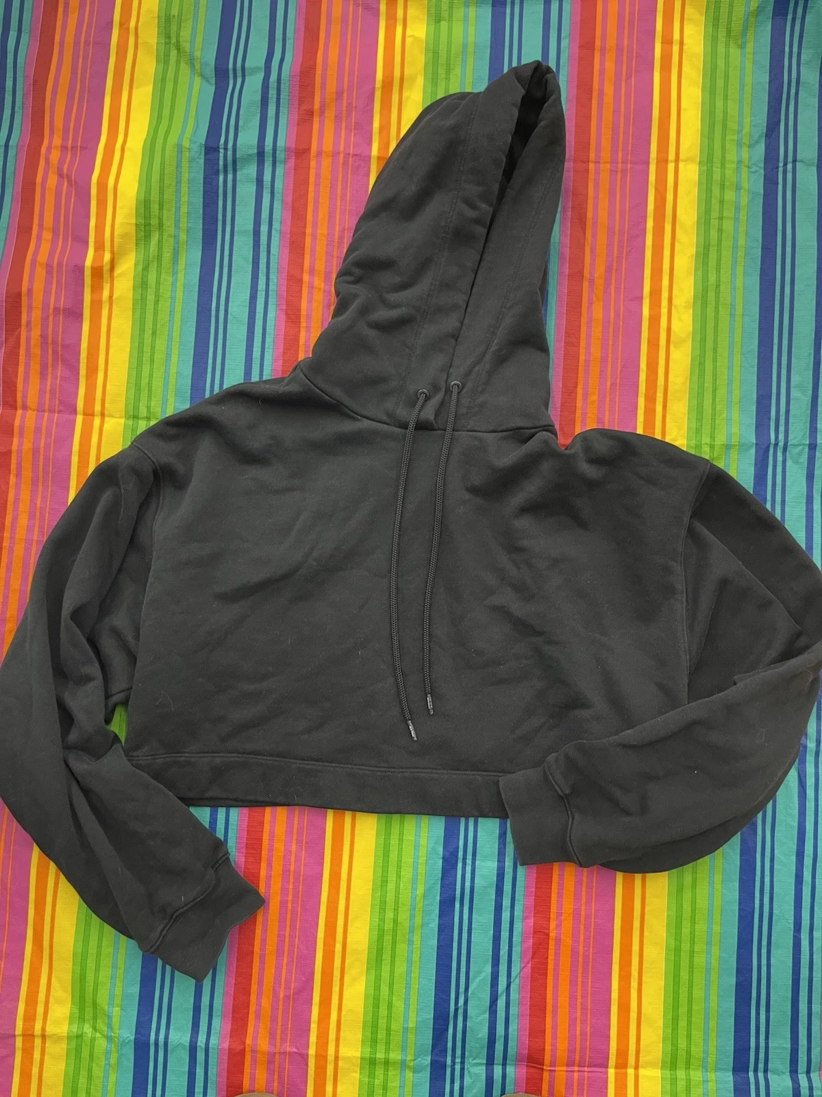 alo-yoga cropped pullover hooded sweater h47 hoodie