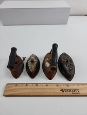 Antique Dover Dolly  & Sandy Andy Sad Iron Both With Removeable Top Made In USA