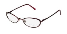 NEW VERA WANG LUXE EPIPHANY I EYEGLASS FRAME RED FULL-RIM TITANIUM OVAL ITALY